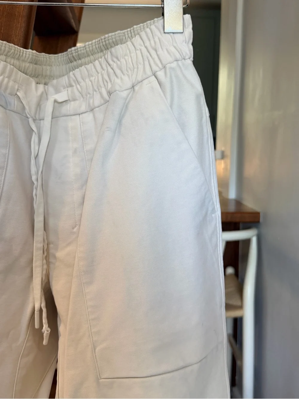 lululemon athletica Men's Cream Drawstring Tapered Chinos